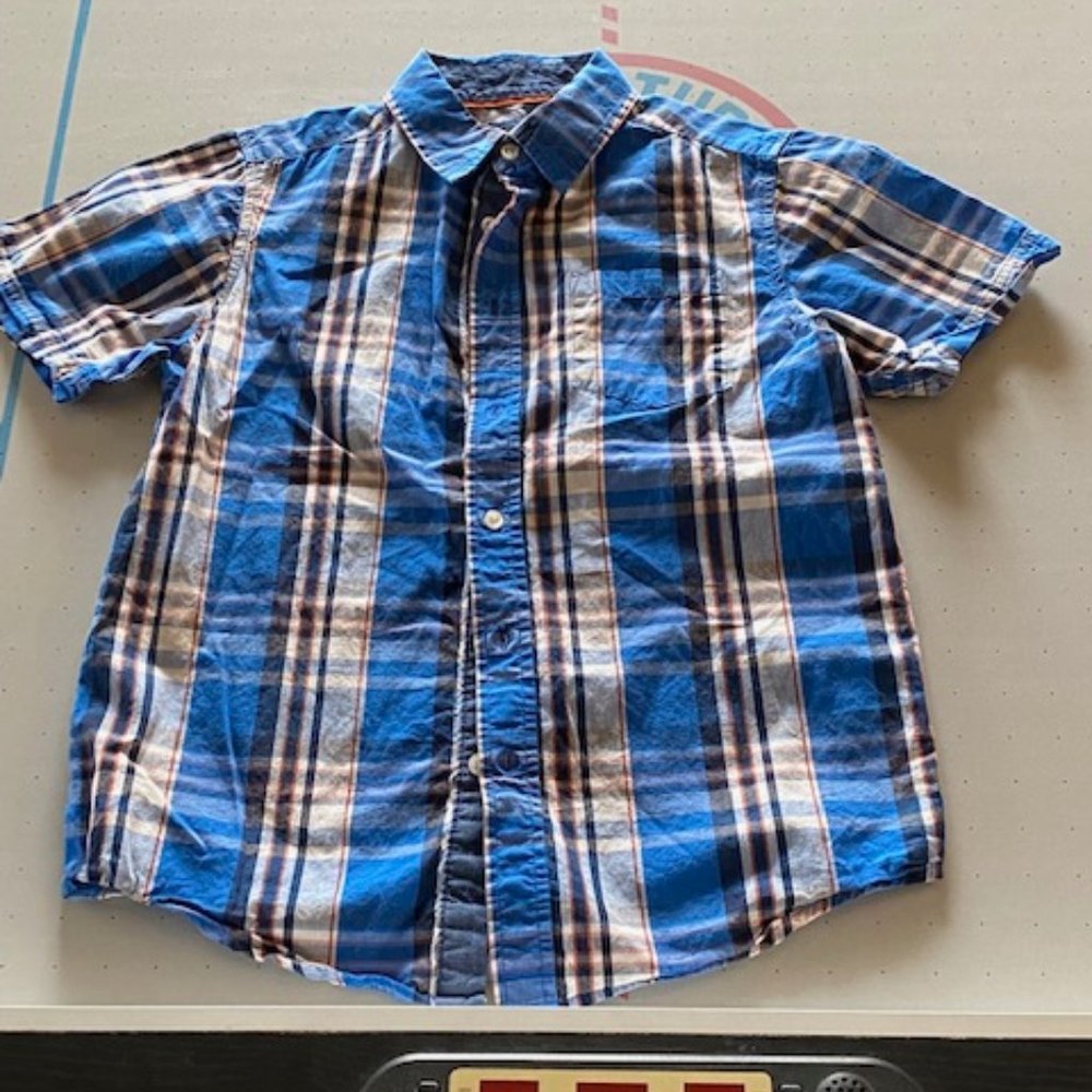 Wonder Nation Boys Short Sleeve Button Down